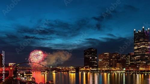 Fourth of July, Pittsburgh PA Fireworks Timelapse, Zambelli Fireworks, 2022 