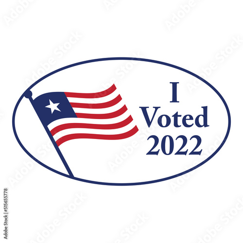 2022 Midterm Elections Design w Red White and Blue Vote Icon