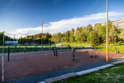 Photography Sports ground Stovner Senter northeast of Oslo Norway