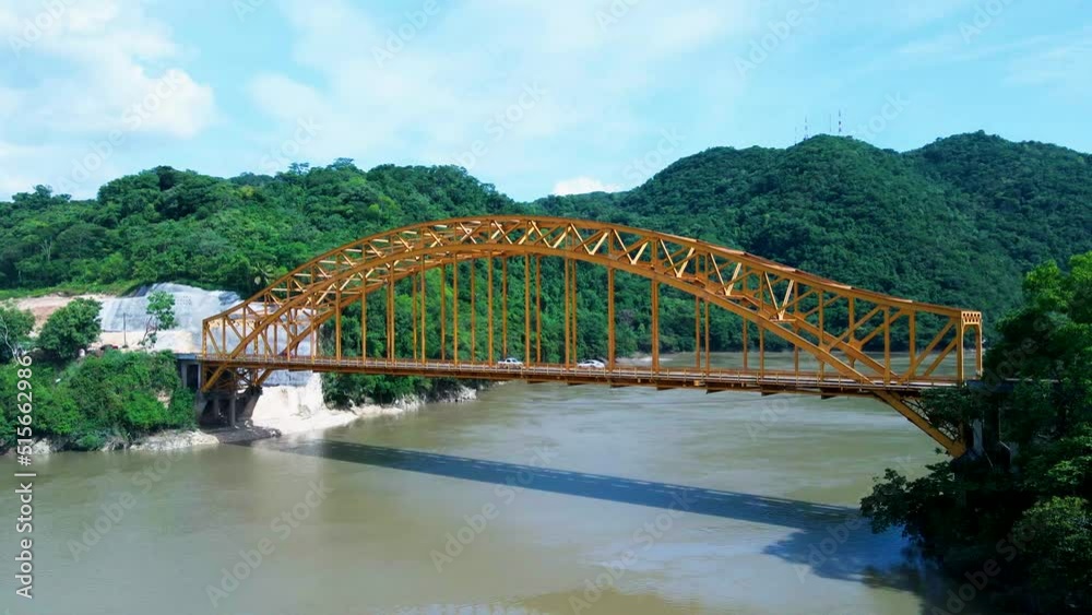 Usumacinta river and bridge in Chiapas, Mexico.
