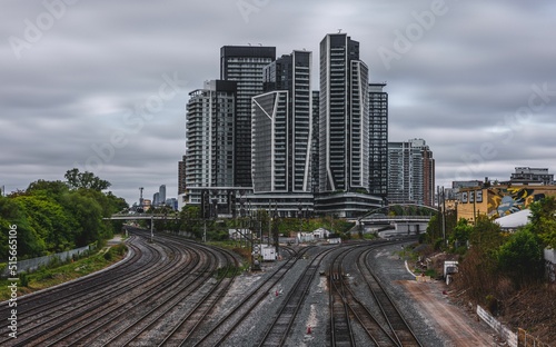 Photography Outdoor view of the Etobicoke Toronto Skyscrapers in Canada