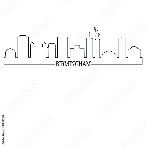 city skyline
birmingham
USA
outline
 photo