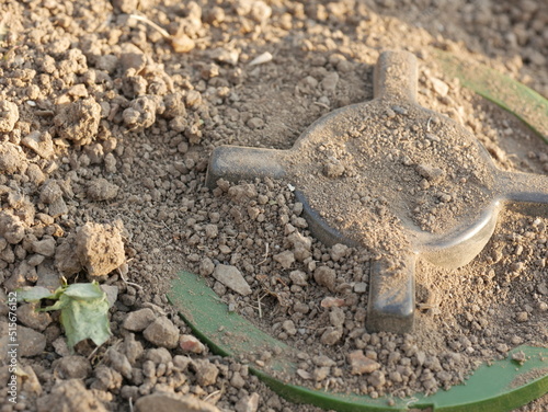 Mines. Anti-personnel mine. Anti-personnel mine in the ground. dig a mine. mining. Demining. Minefield