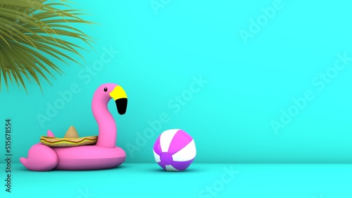 pink flamingo and ball © Наталья Балшат