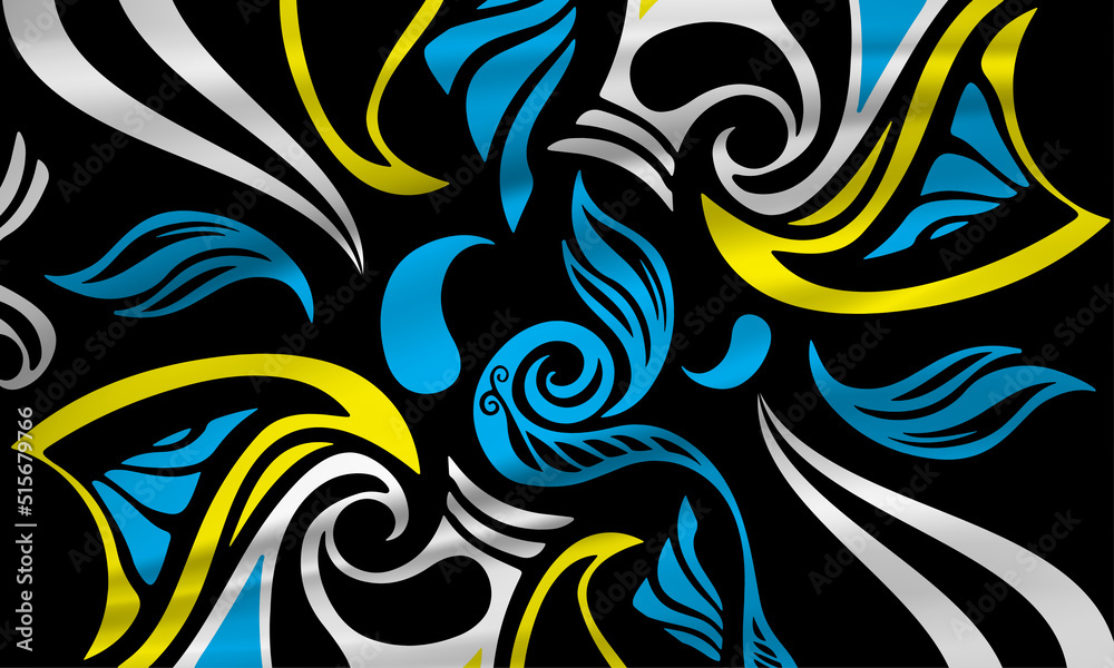 Fantastic wavy abstract design vector. Abstract floral wave background vector Fantastic wavy abstract design vector. Abstract floral wave background vector