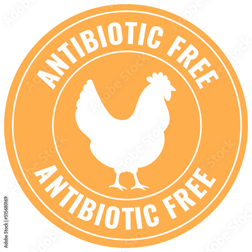 Antibiotic free chicken meat icon