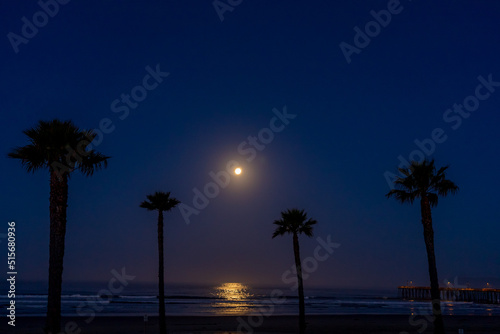 Night Sky over sandy beach - Pismo California 
