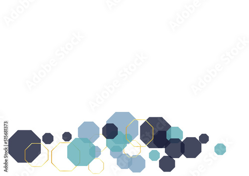Dark Blue Cell Background White Vector. Polygon Graphic Backdrop. Concept Template. Blue Atom Energy. Line Background.