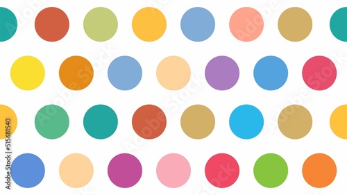 Seamless repeating pattern abstract bright colorful circles shape. 