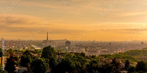 Beautiful view of the Paris under the sunset lights in France © Joffrey Dawidowicz/Wirestock Creators