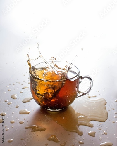 splash of a cup of tea photo