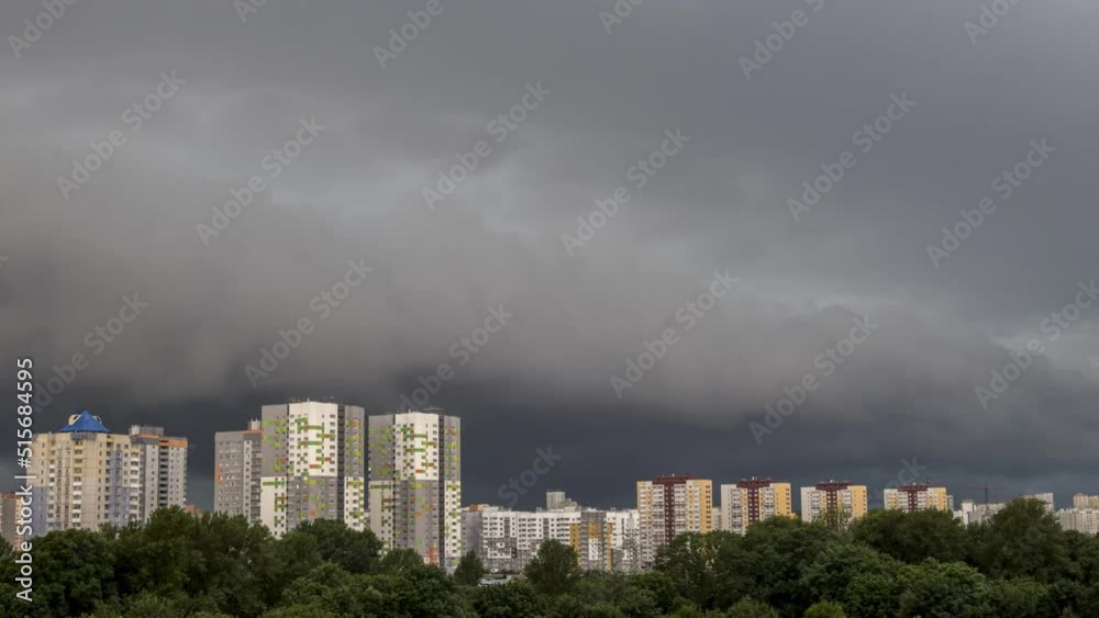 Storm clouds on the lake, dramatic sky, time lapse Storm clouds on the lake, dramatic sky, time lapse