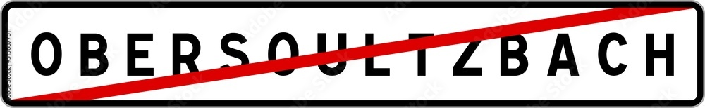Panneau sortie ville agglomération Obersoultzbach / Town exit sign Obersoultzbach Panneau sortie ville agglomération Obersoultzbach / Town exit sign Obersoultzbach