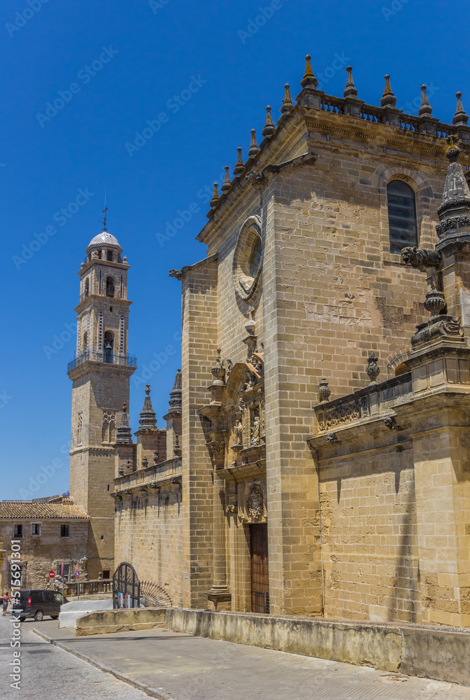 Bell tower of the cathedral in Jerez de la Frontera, Spain