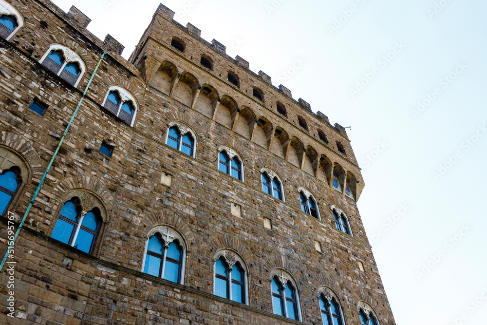 Exterior of the Palazzo Vecchio, the town hall of Florence, Tuscany, Italy, Europe