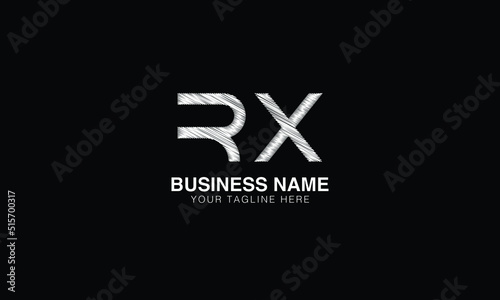 RX initials monogram letter text alphabet logo design	
