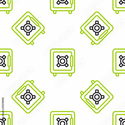 Line Automatic drinker for small pets icon isolated seamless pattern on white background. Vector