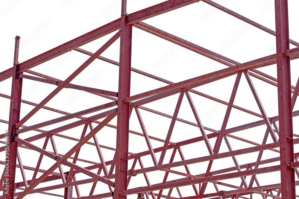 Steel Frames of A Building Under Construction