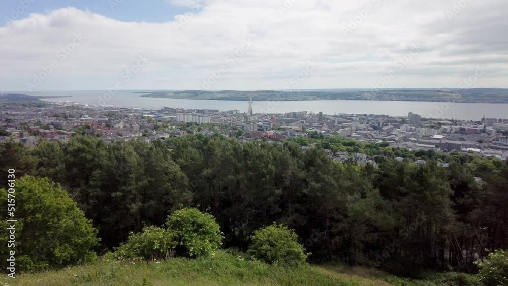 Sweeping panorama over Dundee city and the River Tay from Dundee Law lookout point Sweeping panorama over Dundee city and the River Tay from Dundee Law lookout point
