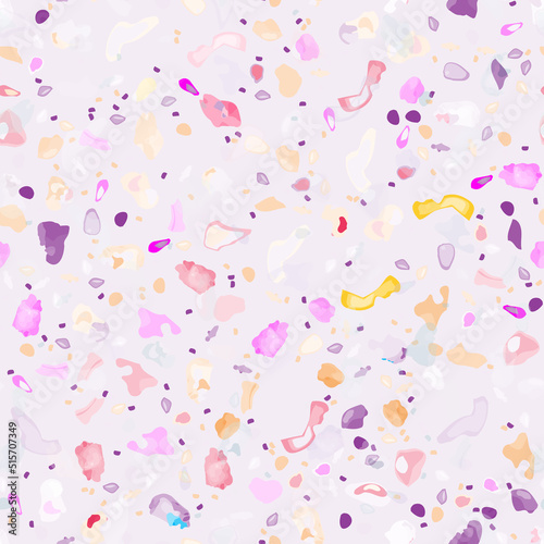 Terrazzo Texture Vector. Flooring Seamless Pattern