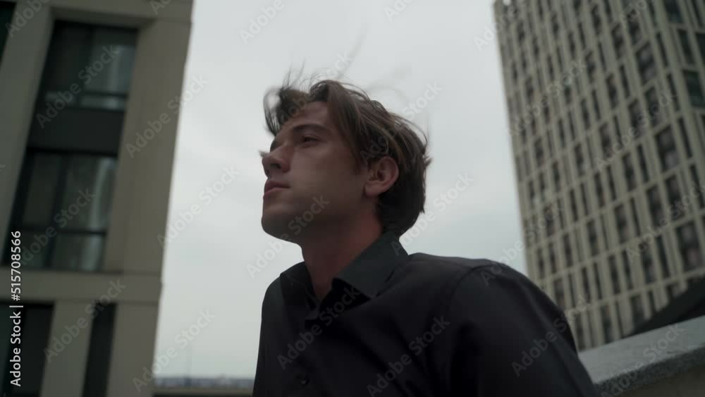 Young businessman in the big city Young businessman in the big city
