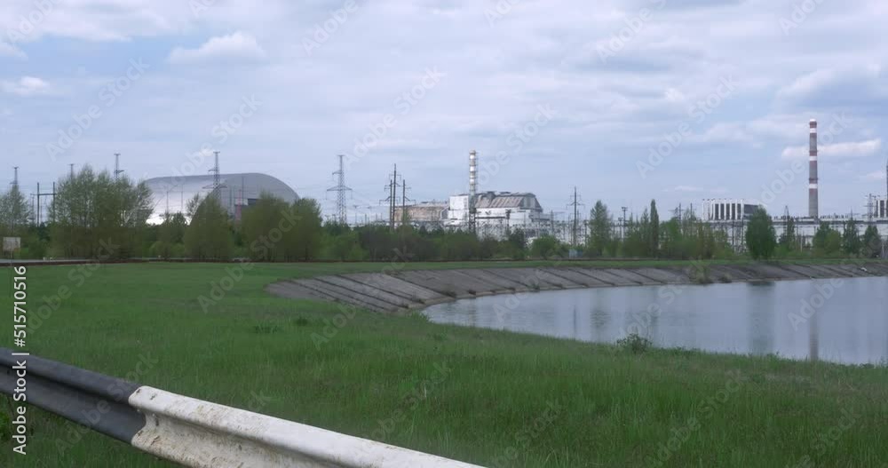 Chernobyl Nuclear Power Plant from riverside Chernobyl Nuclear Power Plant from riverside