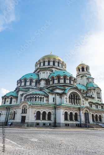 Alexander Nevsky Cathedral in Sofia, Bulgaria. The Orthodox church is the most famous landmark in Sofia, Bulgaria © uskarp2