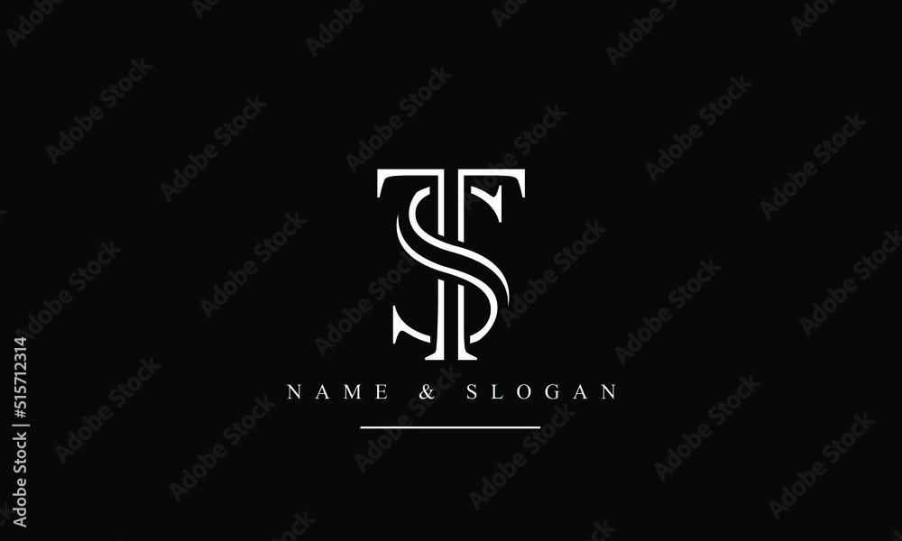 TS, ST, T, S abstract letters logo monogram Stock Vector | Adobe Stock