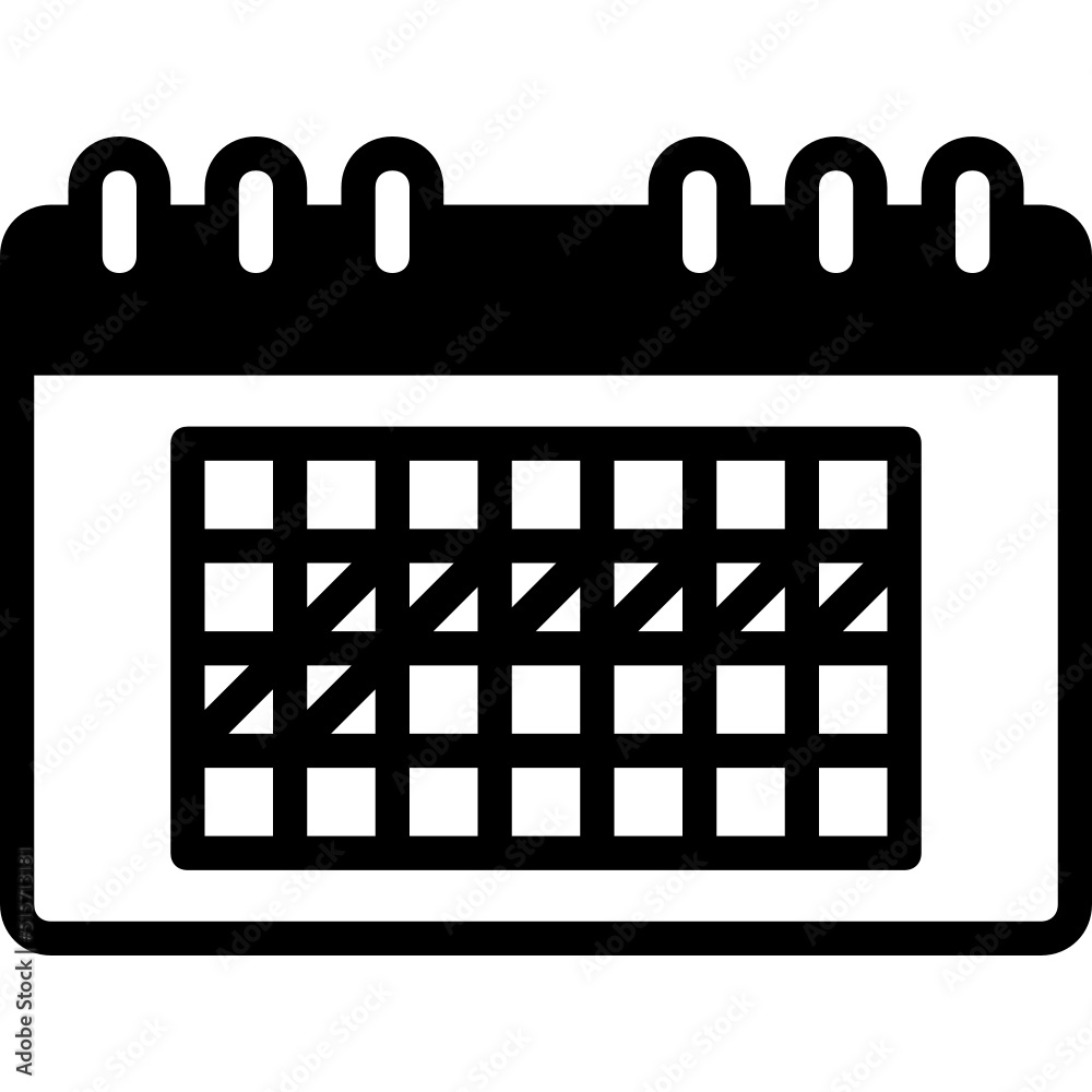 calendar schedule glyph icon