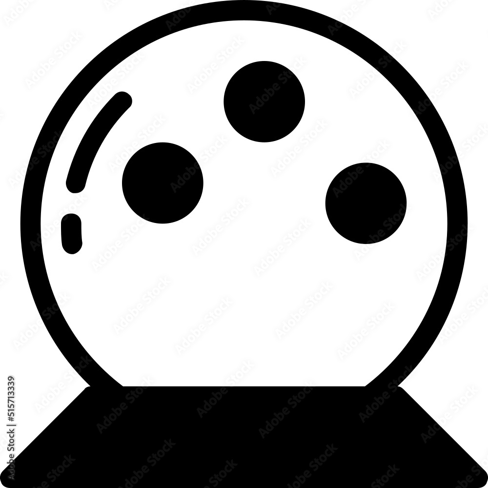 Fototapeta premium magic ball glyph icon
