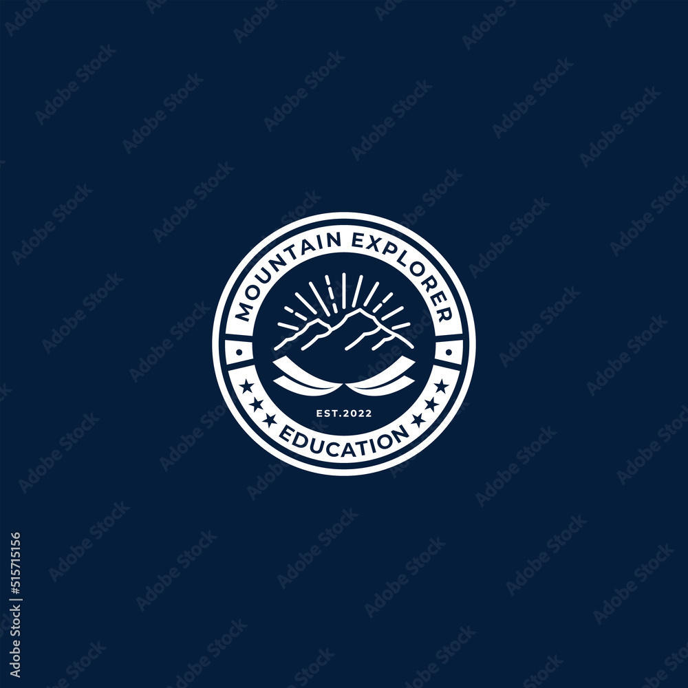 Fototapeta premium School emblem logo design inspiration