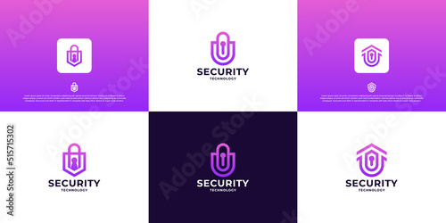 set of security logo design inspiration.