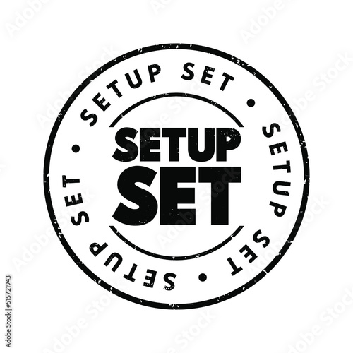 Setup Set text stamp, concept background