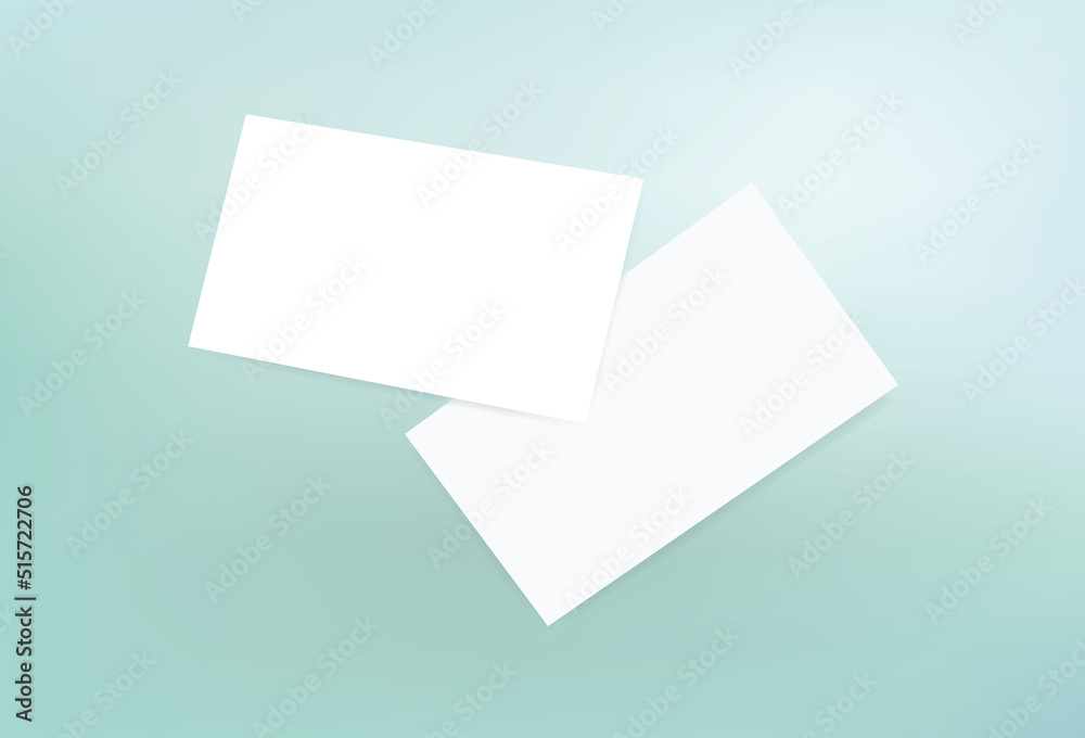 Business Card Blank Mockup Template Isolated Brand Identity Branding Corporate Layout Document Realistic Presentation Showcase