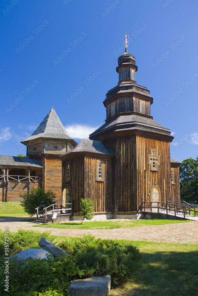 Wooden Church in Baturin Fortress, Ukraine	