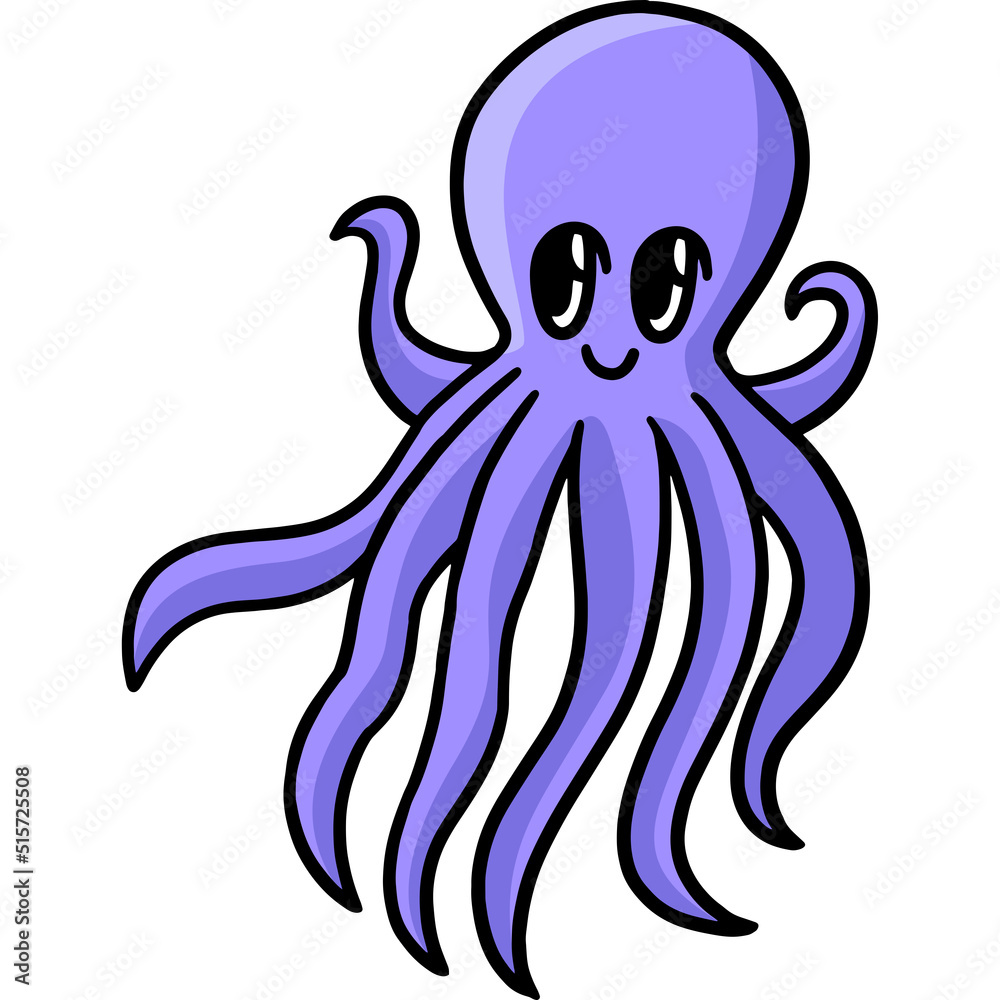 Octopus Cartoon Colored Clipart Illustration Octopus Cartoon Colored Clipart Illustration
