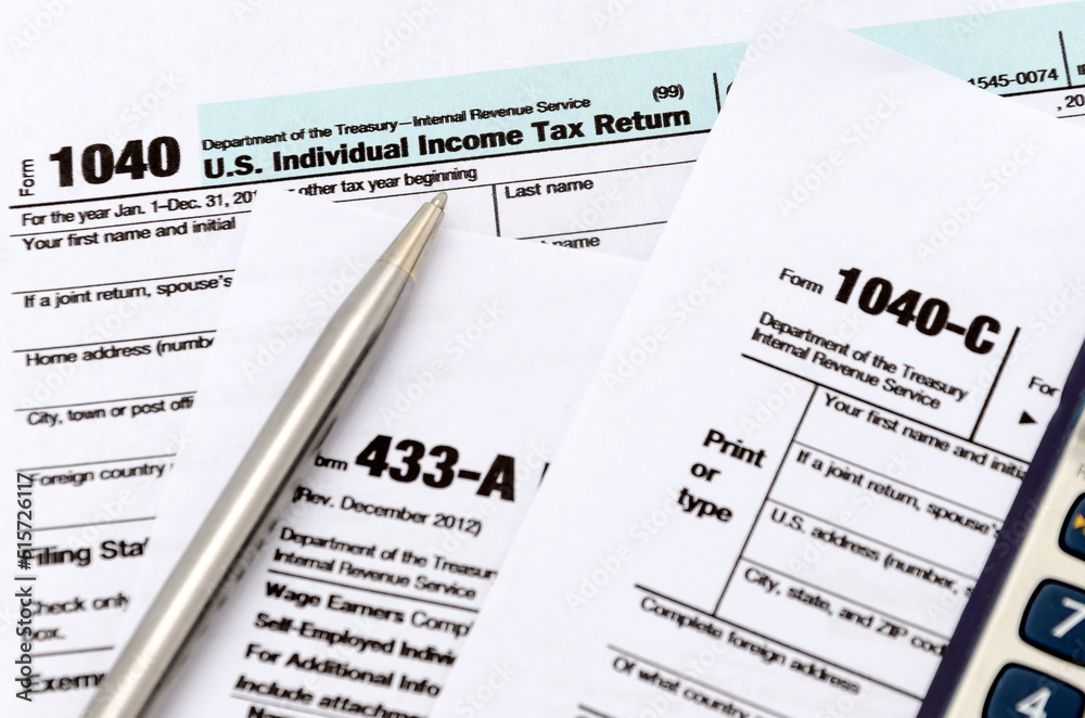 1040 individual tax form. Business concept 1040 individual tax form. Business concept