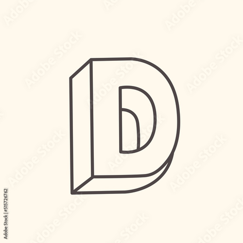 Classic Vector Illustration with the Letter “D” written in the centre.