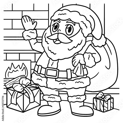 Santa Claus Coloring Page for Kids