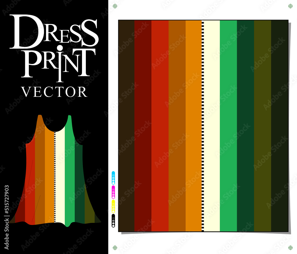 Estampa colorida para vestidos, camisetas, lenços e outras peças de roupas.
