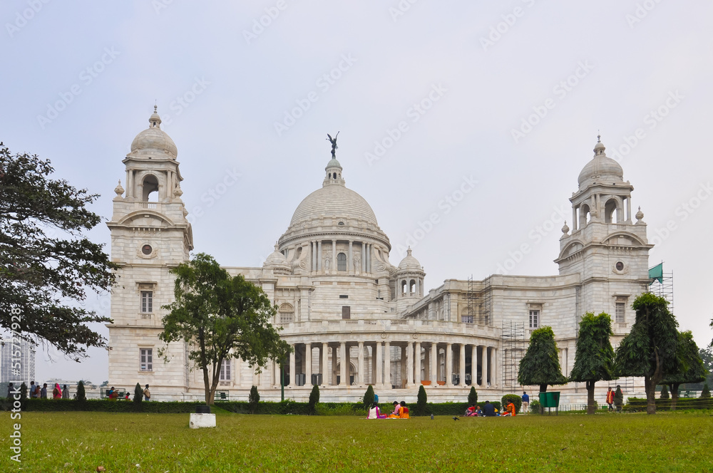 White marble memorial in Kolkata