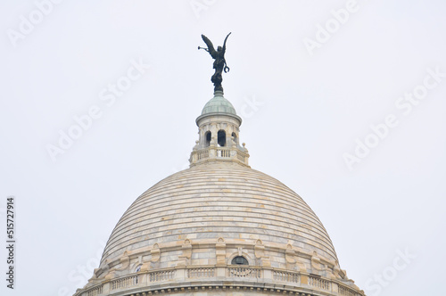 Marble dome at the memorial of British Queen Victoria in Kolkatta