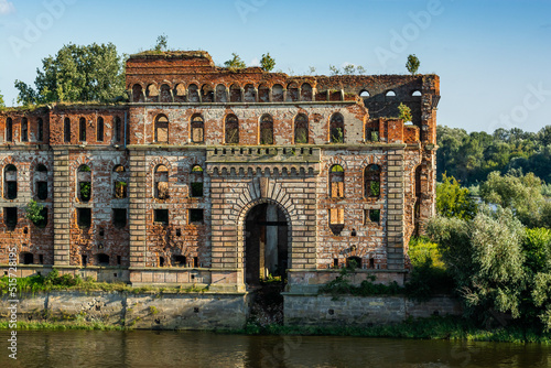 Nowy Dwor Mazowiecki, Poland - August 12, 2021. Granary of the Modlin Fortress in Summer photo