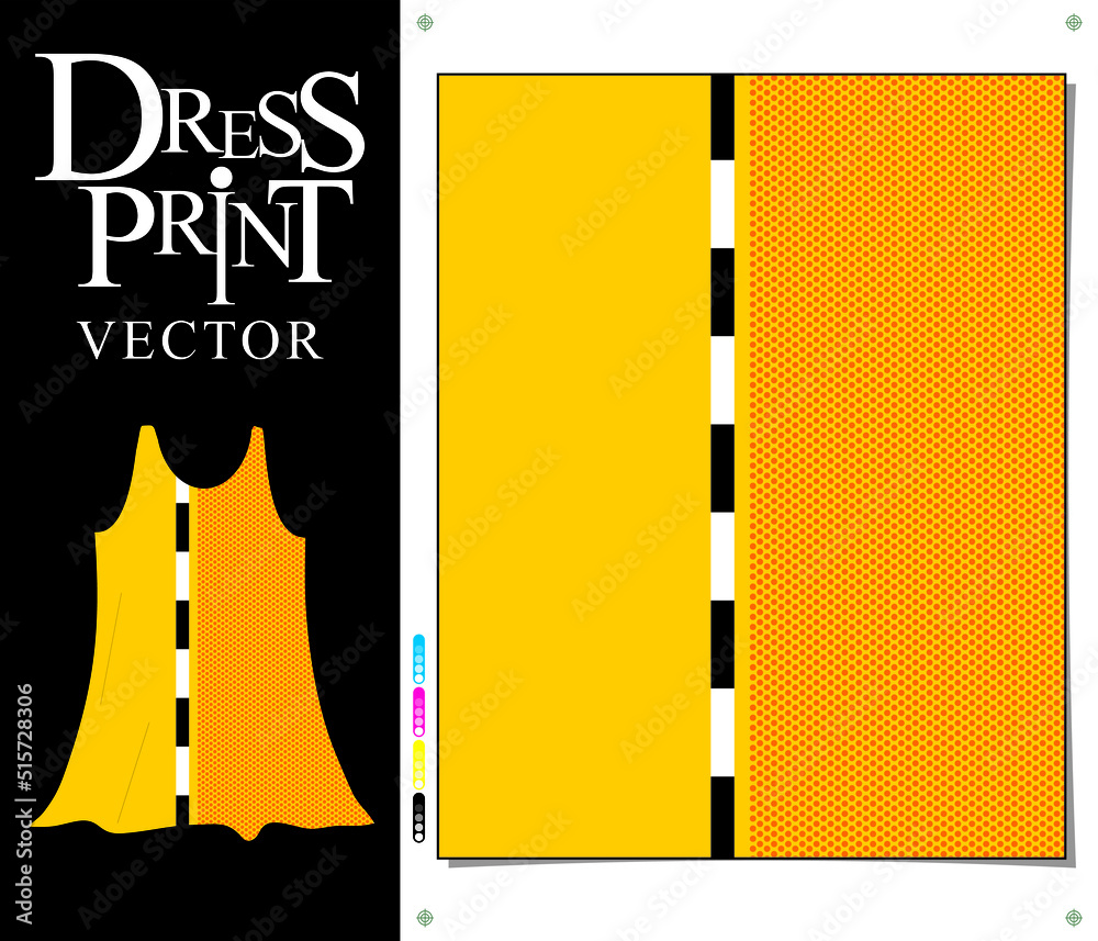 Estampa colorida para vestidos, camisetas, lenços e outras peças de roupas.
