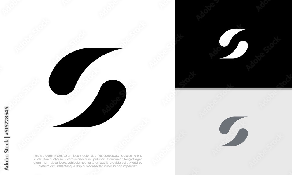 Initials S logo design. Initial Letter Logo. Innovative high tech logo template. Initials S logo design. Initial Letter Logo. Innovative high tech logo template.
