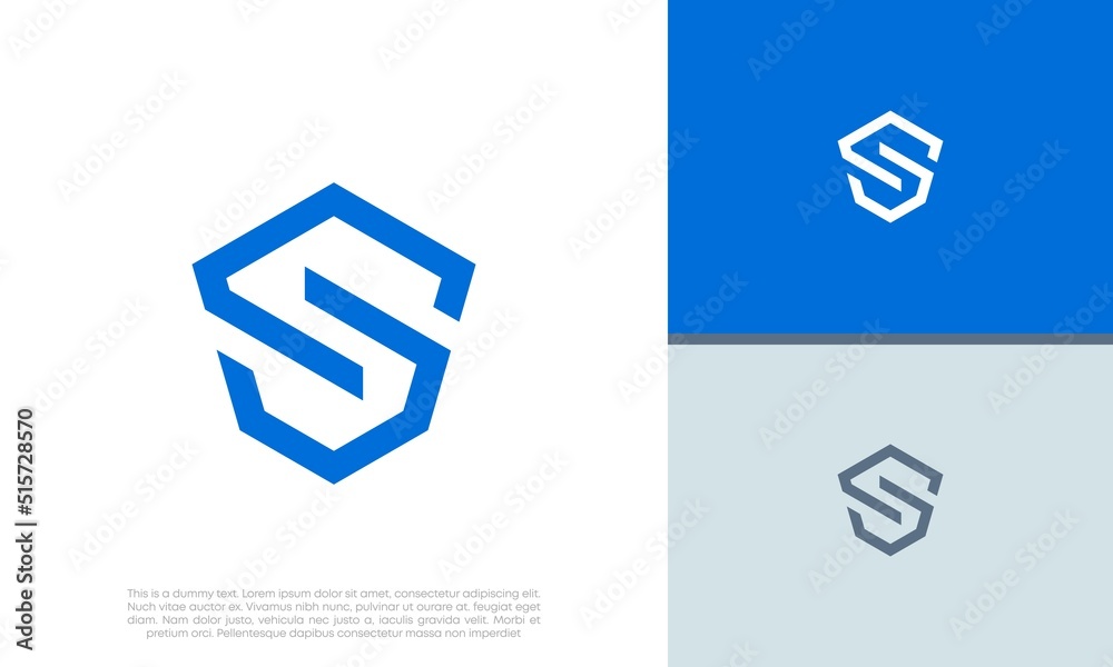 Initials S logo design. Initial Letter Logo. Innovative high tech logo template.