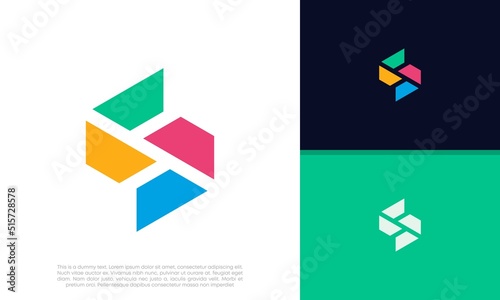 Free Download Initials S logo design. Initial Letter Logo. Innovative high tech logo template. - GFXLoad