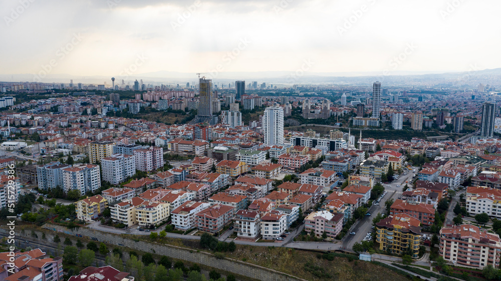 Aerial view of Ankara,TURKEY.City landscape.
