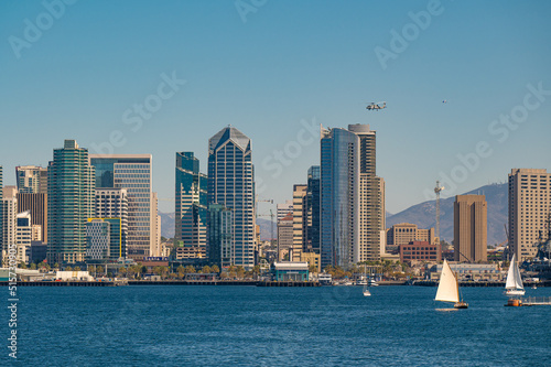The San Diego skyline seen from the Harbor.