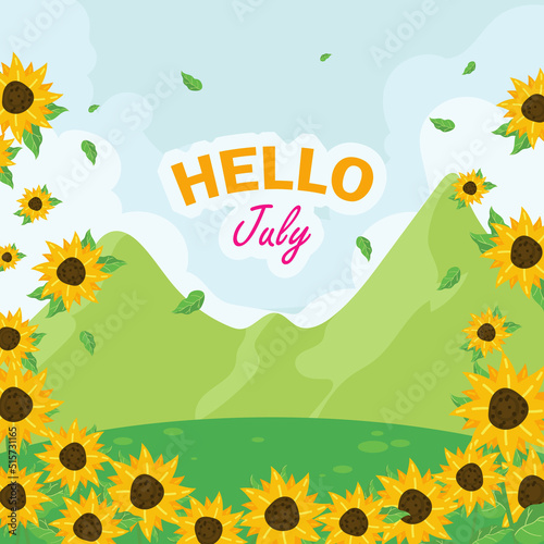 hello july card